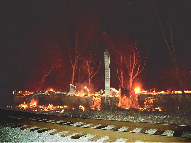 The old mill was literally feet away from the CSX tracks